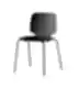 Pedrali Babila 2730 juoda plastikinė kėdė iš priekio