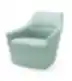 Chic 10FU krėslo vaizdas iš priekio su mėtų spalvos apmušalu

