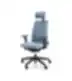 Profim Motto 11 ergonomiška biuro kėdė su galvos atrama, šoninis vaizdas – mėlyna