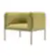 MDD Stilt geltonas fotelis, modernus poilsio krėslas.