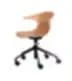 INCLASS Loop 3D Wood kėdė šviesios medienos spalvos su juodu pasukamu pagrindu ir ratukais