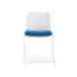 LD Seating Sky Fresh balta kėdė su mėlyna sėdyne