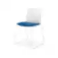 LD Seating Sky Fresh balta kėdė su mėlyna paminkštinta sėdyne