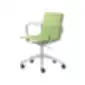 FLY 711 biuro kėdė iš LD Seating, žalias gobelenas, chromuotas pagrindas ir porankiai ant ratukų.