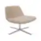 Smėlio spalvos Pure Loop Lounge krėslas su metalinėmis kojomis