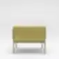 STILT fotelis MDD žalias audinys, priekinis vaizdas